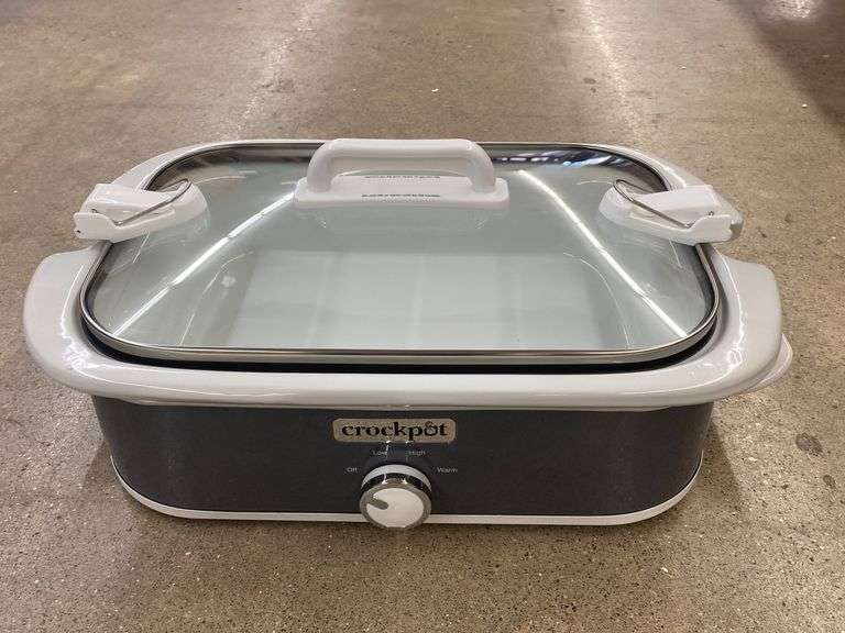 CrockPot Small 3.5 Quart Casserole Manual Slow Cooker and Food Warmer