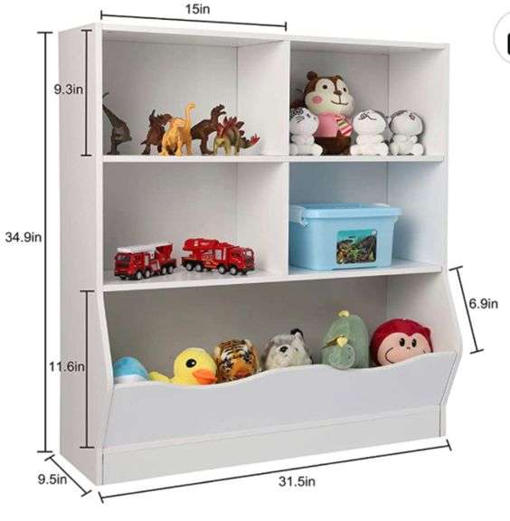 TOYMATE Toy Organizers and Storage, Kids Bookshelf and Bookcase for