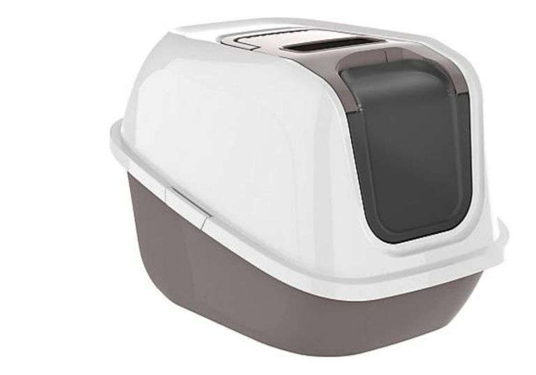Enclosed litter box gray and white Metzger Property Services LLC