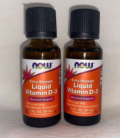 (2) Now extra strength liquid vitamin D3 1 fl oz Metzger Property
