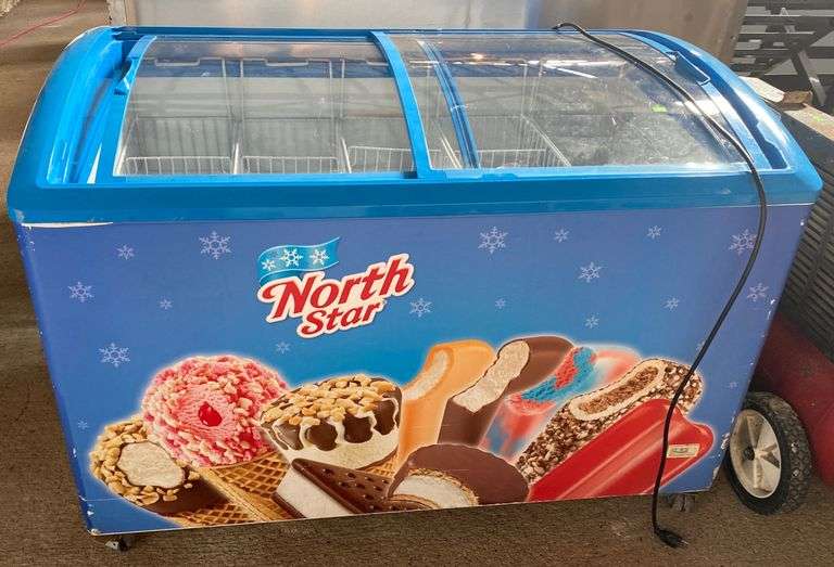 North Star Ice Cream Freezer (works) with Double Sliding Doors Model 