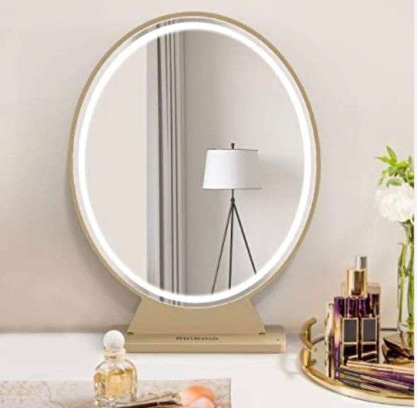 Rinkmo Large Vanity Makeup Mirror with Lights,Smart Remote Control HD