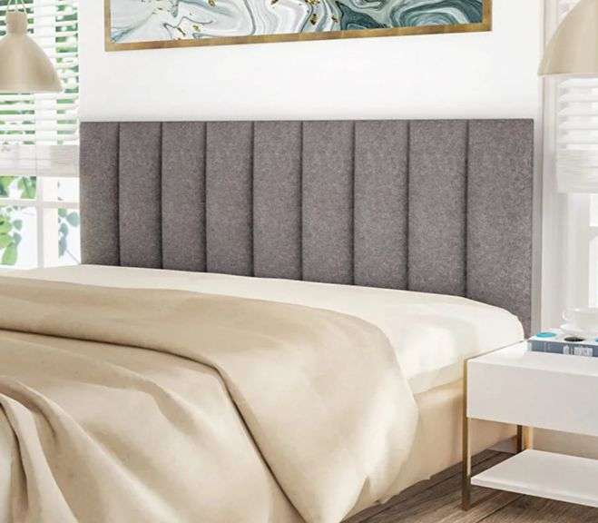 Tbfit Upholstered Wall Mounted Headboard, Soundproof Peel and Stick