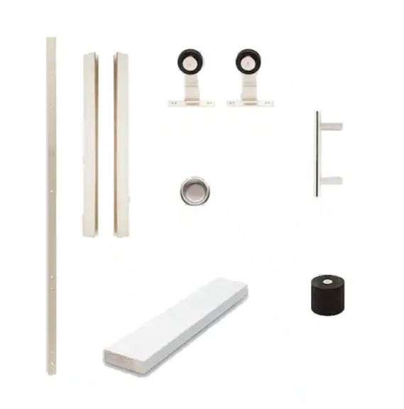 JELDWEN 72 in. DesignGlide Matte Black SoftClose Barn Door Sliding