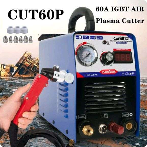 Plasma Cutters CUT60P 60A IGBT Air Pilot ARC Machine & Torch Metzger