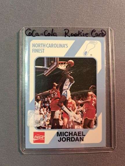 michael jordan north carolina coca cola card
