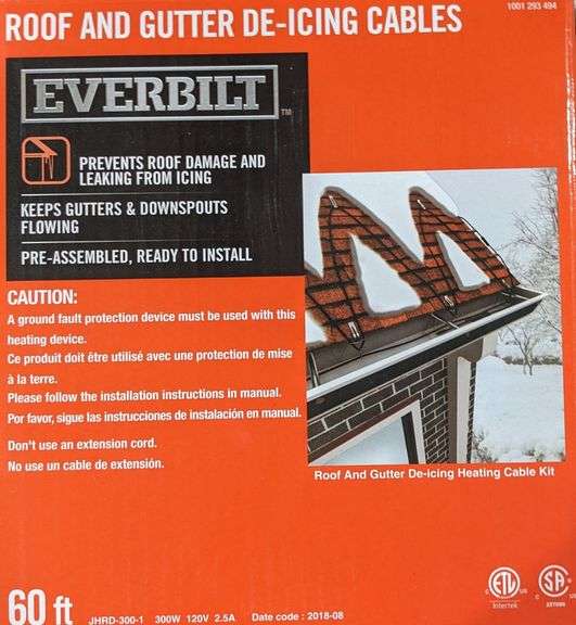 EVERBILT Roof & Gutter Deicing Cables 60' in box Metzger Property