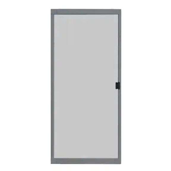 Unique Home Designs 36 in. x 80 in. Adjustable Fit Gray Steel Sliding