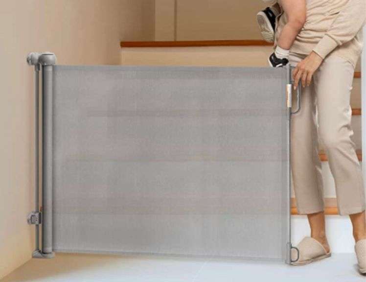 Momcozy Retractable Baby Gate, Alarm Mesh Baby Gate or Mesh Dog Gate