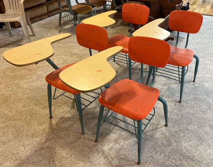 4 School desk chairs Metzger Property Services LLC