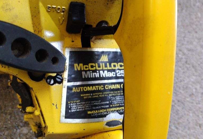 Homelite Chainsaw 105072, McCulloch Mini Mac 25 Chainsaw, Hardware