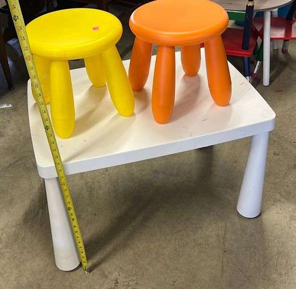 IKEA plastic kids table with 2 IKEA kids Chairs Metzger Property