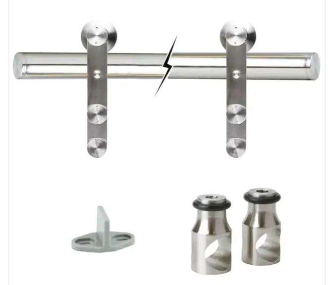 Everbilt 72 in. Stainless Steel Sliding Barn Door Track and Hardware Kit Metzger Property