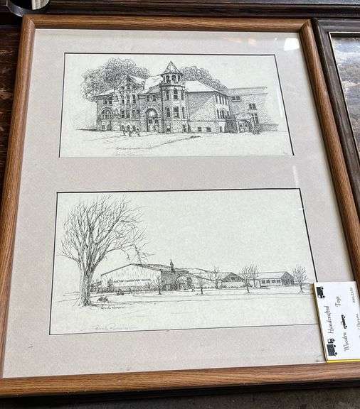 North Manchester aerial photo 17z21, laketon school drawings by Brenda