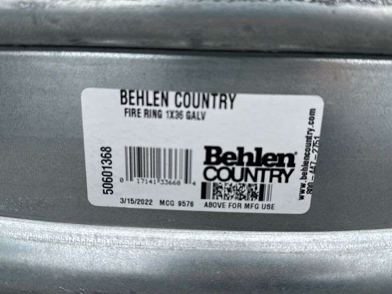 Behlen Country 36 in. x 12 in. Round Galvanized Steel Wood Fire Ring