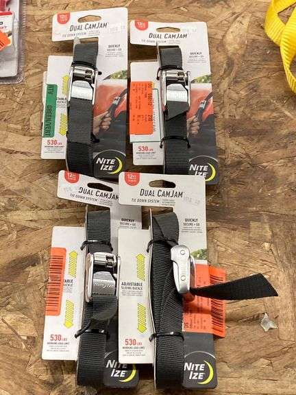 Nite Ize CamJam Tie Down System 12ft Strap,quantity 4 straps - Metzger ...