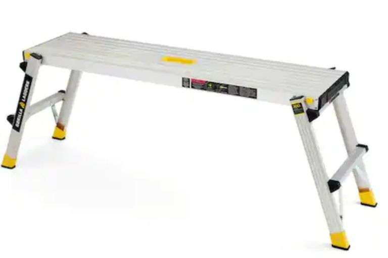 Gorilla Ladders 3.9 ft. x 12 in. x 20 in. Aluminum SlimFold Work Platform, 300 lbs. Load