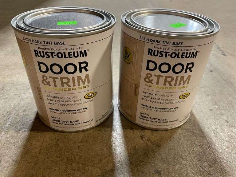 2 29oz Cans of RustOleum Door & Trim Advanced Dry Satun Dark Tint Base