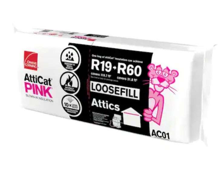 Owens Corning AttiCat Pink Expanding Fiberglass BlownIn Insulation