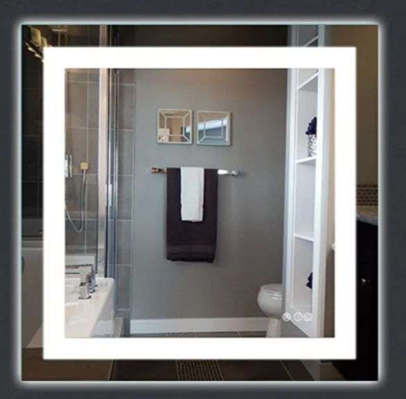 LED Bathroom Mirror 36"x 36" Metzger Property Services LLC