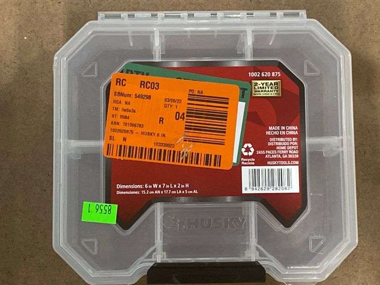 Husky 6 in. Storage Bin Small Parts Organizer Metzger