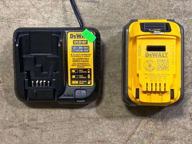 DeWalt 20v Lithium Ion Battery Charger and DeWalt 60v Max Battery Pack