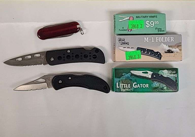 Flying Falcon 5 Function Military Knife, Frost Cutlery Little Gator and