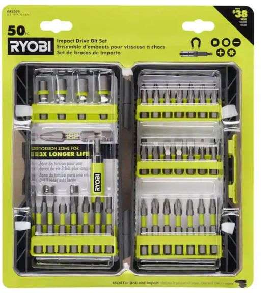 RYOBI Impact Drive Bit Set 50Pc Metzger Property Services LLC