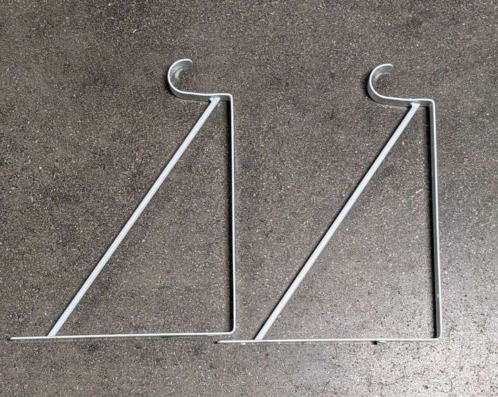 2 Everbilt White HeavyDuty Shelf Bracket and Rod Support 15” Metzger