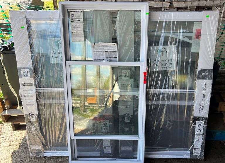 American Craftsman Replacement windows, 2 32”x54”; 1 28”x58