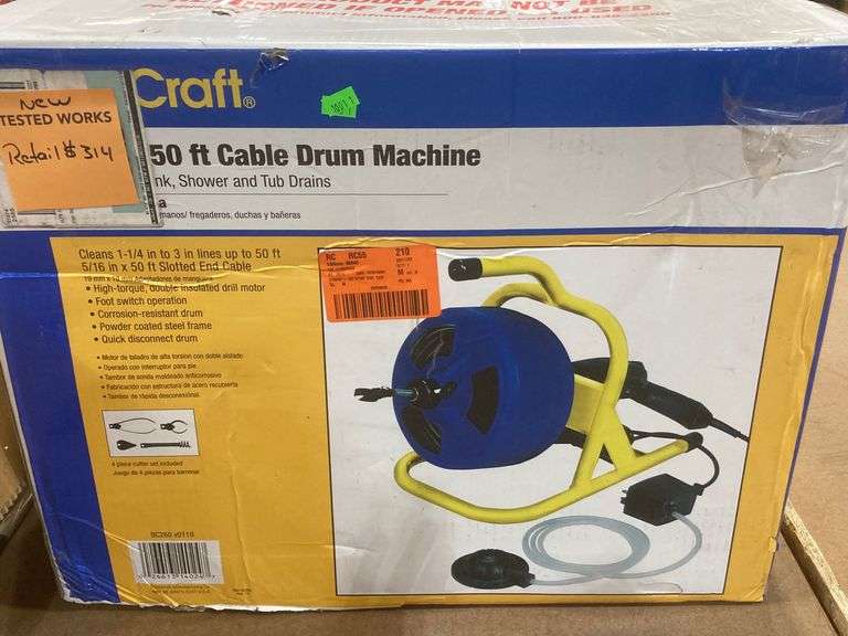 BrassCraft 5/16 in. x 50 ft. Cable Drum Machine Metzger Property