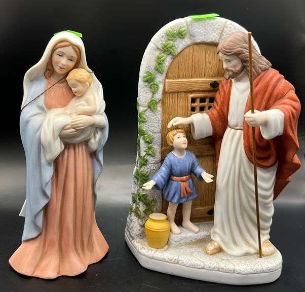 Home interior Madonna and child figurine 7”, Home interior jesus at the