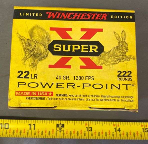 Winchester Super X .22 LR Power Point, 222 rounds Metzger Property