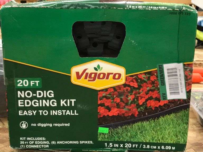 3) VIGORO 20FT NO DIG EDGING KITS IN BOXES - Earl's Auction Company