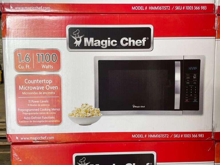 Magic Chef 1.6 cu. ft. Countertop Microwave in Stainless steel with