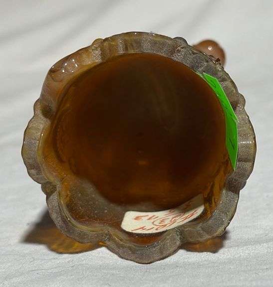 Slag glass toothpick holder Metzger Property Services LLC