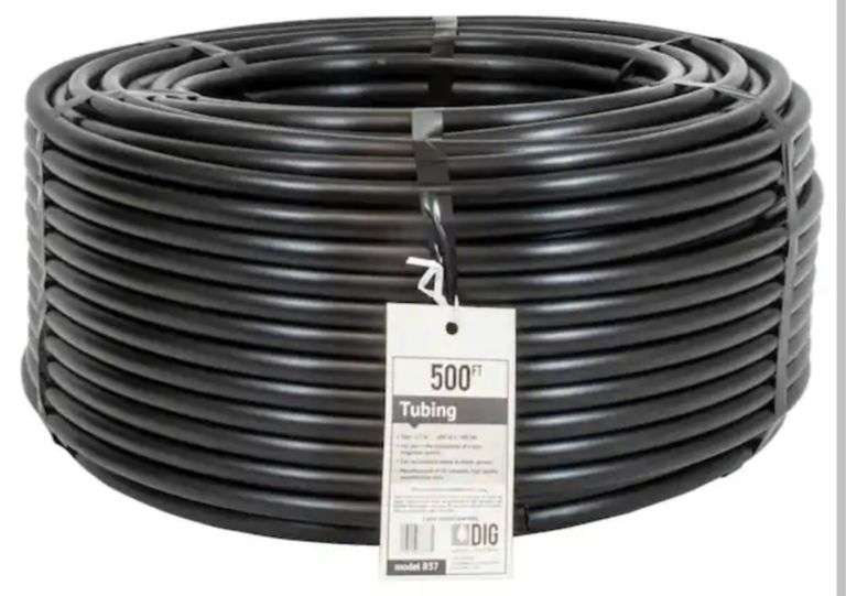 DIG 1/2 in. (.700 O.D.) x 500 ft. Poly Drip Irrigation Tubing Metzger