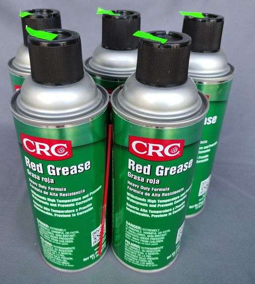 (5) CRC Heavy Duty Red Grease Cans Metzger Property Services LLC