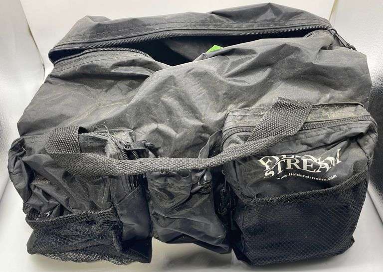 Field & stream tackle bag with fishing supplies Metzger Property
