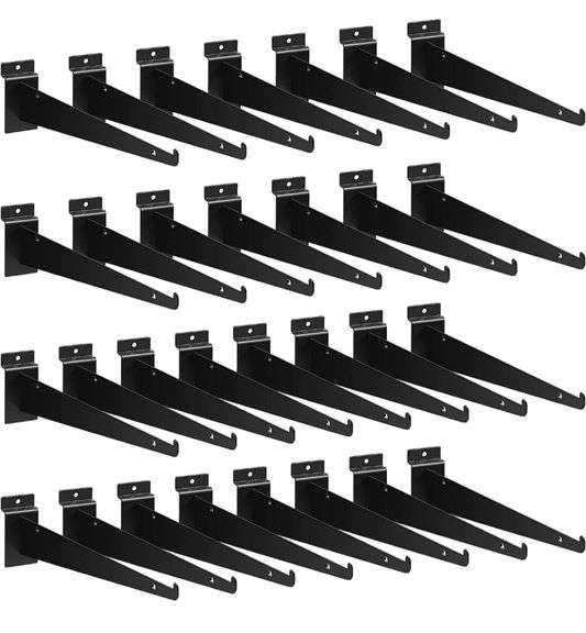 Oudain Slatwall Knife Shelf Bracket Shelf Brackets for Slatwall 12 Inch