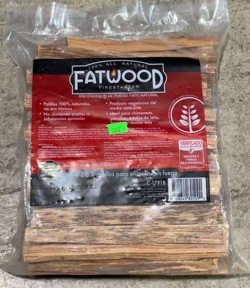 FATWOOD The Original Fire Starter Stick, Start Fires with Only 2 Sticks, Made from Dead Tree