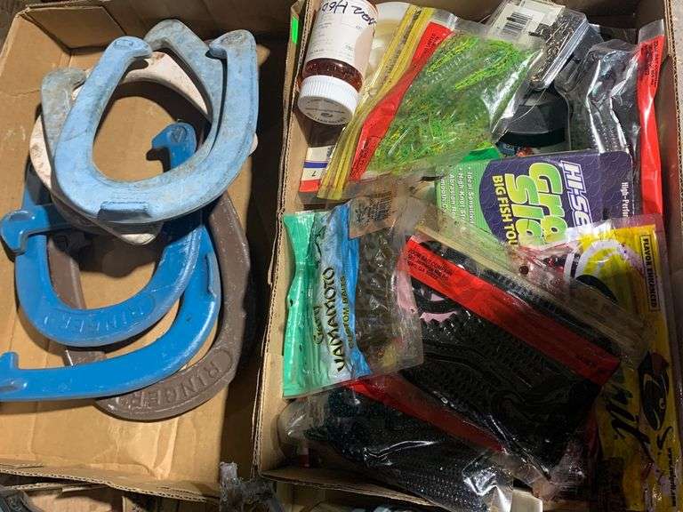 Bait and hook assortment, horseshoe ringers Metzger Property Services
