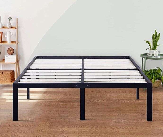 Olee Sleep 14” Heavy Duty Steel Slat NonSlip Bed Frame Metzger Property Services LLC