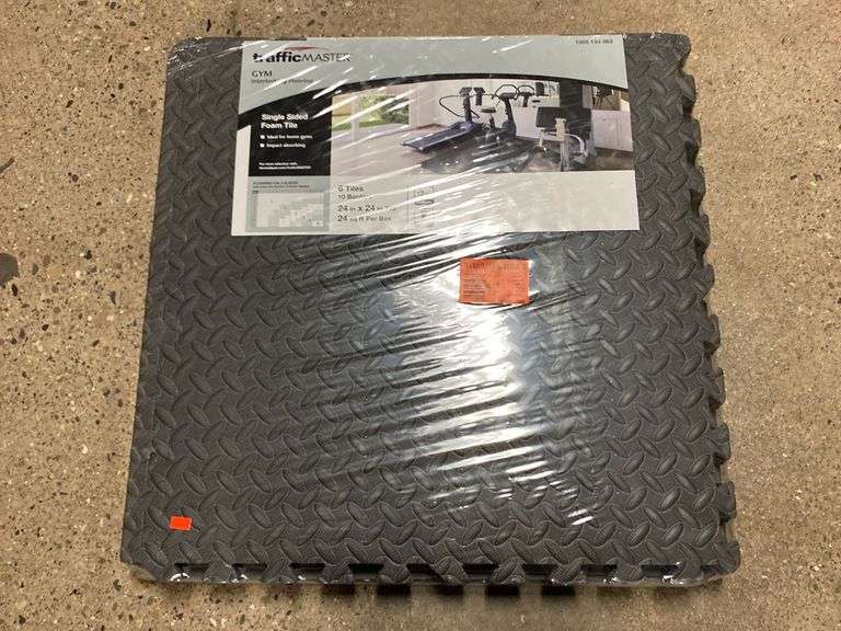 TrafficMaster Dark Gray 24 in. W x 24 in. L x 0.5 in. Thick Foam