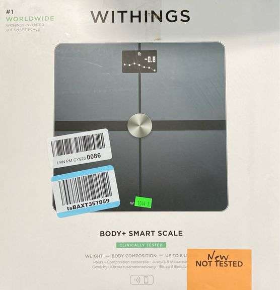 Withings Body+ Smart WiFi bathroom scale for Body Weight Digital Scale and Smart Monitor