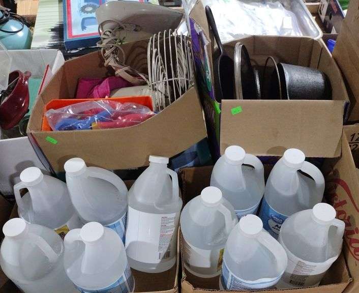 Ammonia cleaner, small fan, cast iron pans, misc. Metzger Property