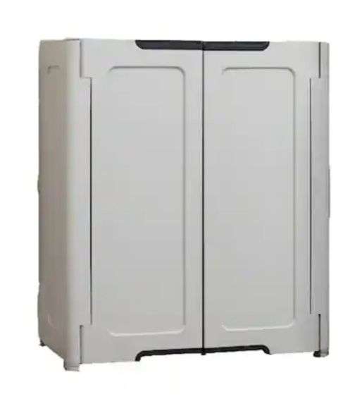 HDX Resin Freestanding Garage Base in Light Grey (30 in. W x 36