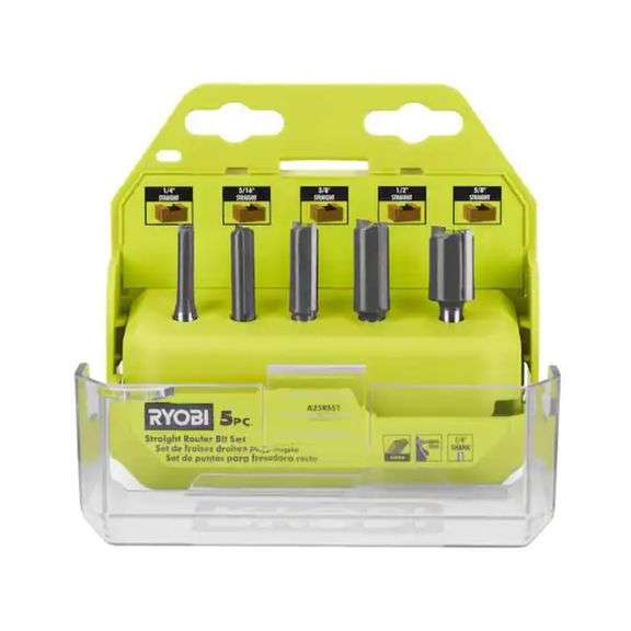 Ryobi Straight Router Bit Set (5Piece), ModelA25RS51 Metzger Property Services LLC