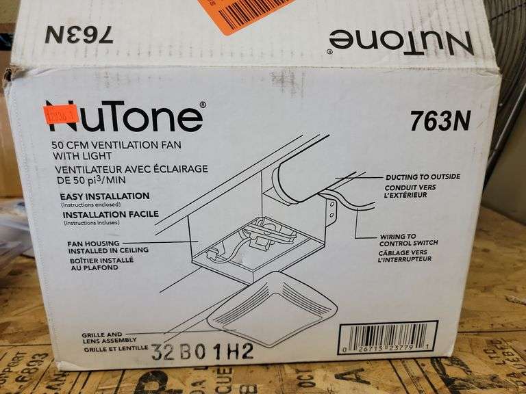 Broan-NuTone 50 CFM Ceiling Bathroom Exhaust Fan with Light - Metzger ...