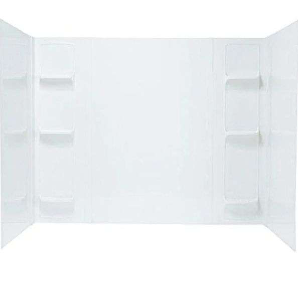 Mustee 56WHT Durawall Fiberglass Bathtub Wall Surround, White Metzger